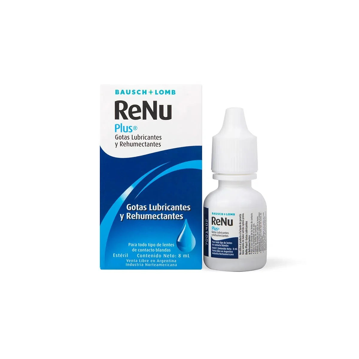 ReNu Plus Gotas Lubricantes y Rehumectantes 8 ml — Bausch+Lomb